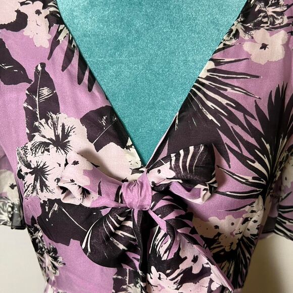 VIVA AVIVA Women's Maxi silk floral Leilani Dress size 2 - Picture 8 of 8